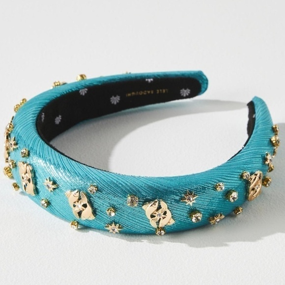 LELE SADOUGHI Zodiac Pisces Alice Headband Aquamarine Teal Authentic New - Picture 1 of 17